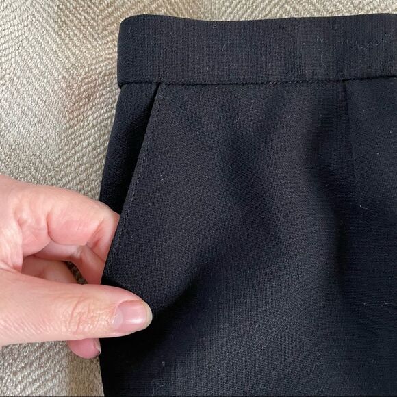 Escada Wool Flat Front Luxury Trousers Pants Slim Straight 36 S 6 - Picture 5 of 9